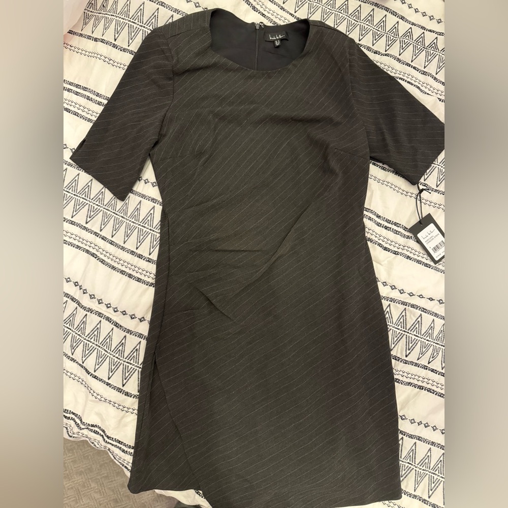 Nicole Miller Charcoal Pinstripe Dress